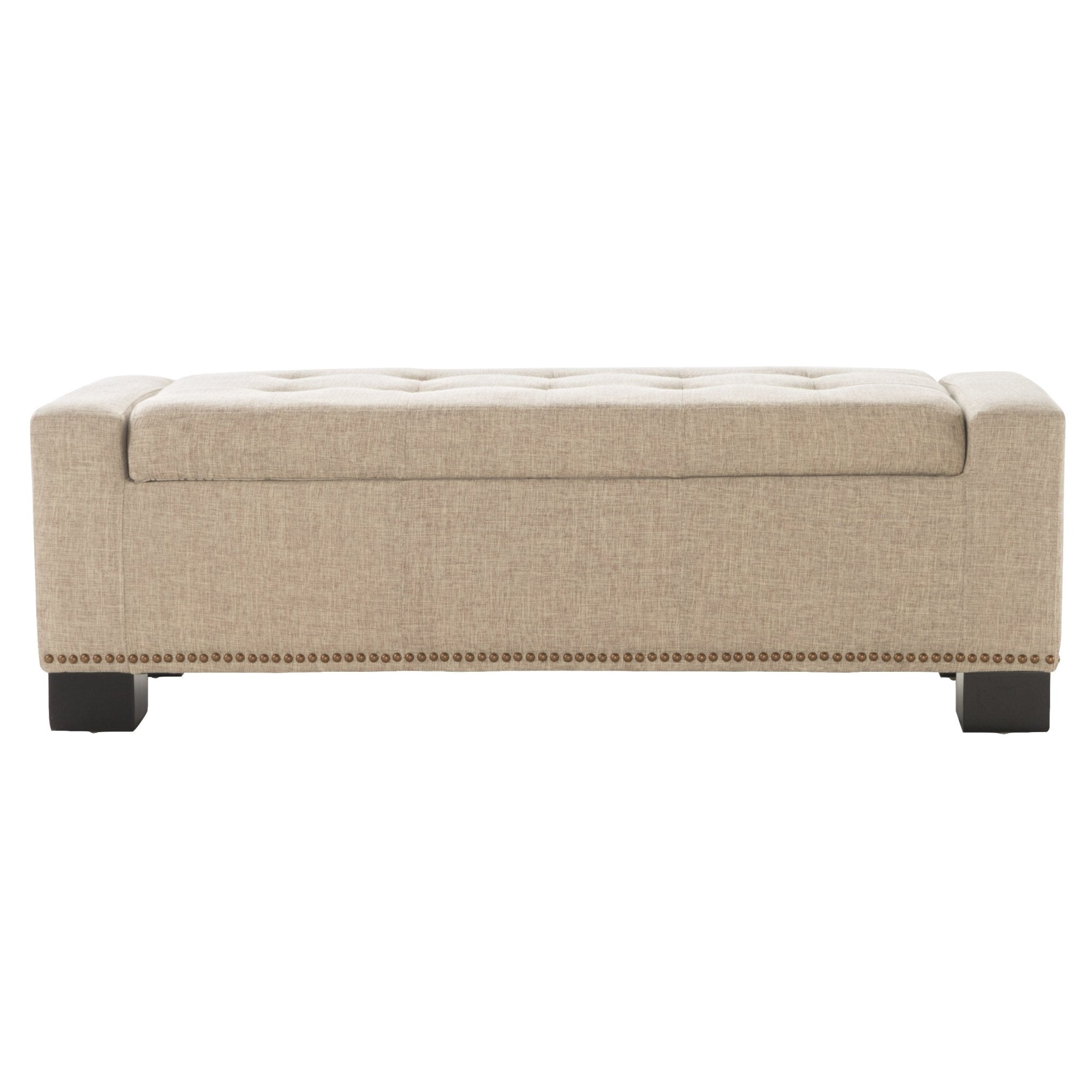 CHELSEA STORAGE OTTOMAN W/STUDS