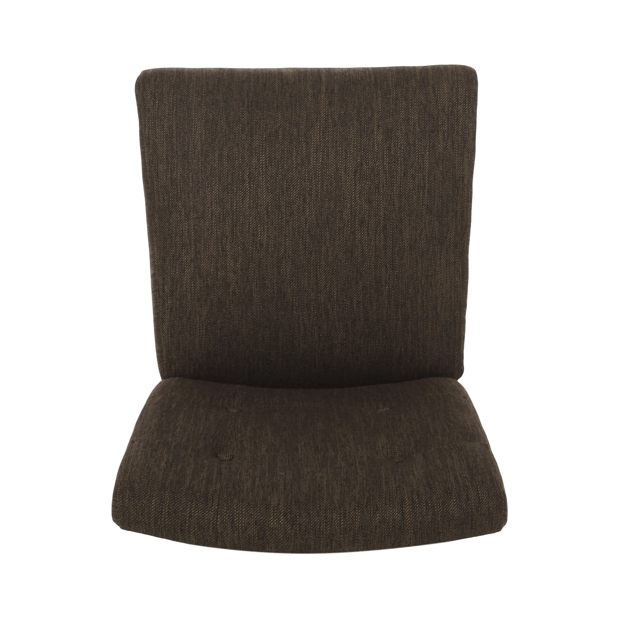 Contemporary Fabric Button Tufted 26 Inch Counter Stools, Set of 2, Brown