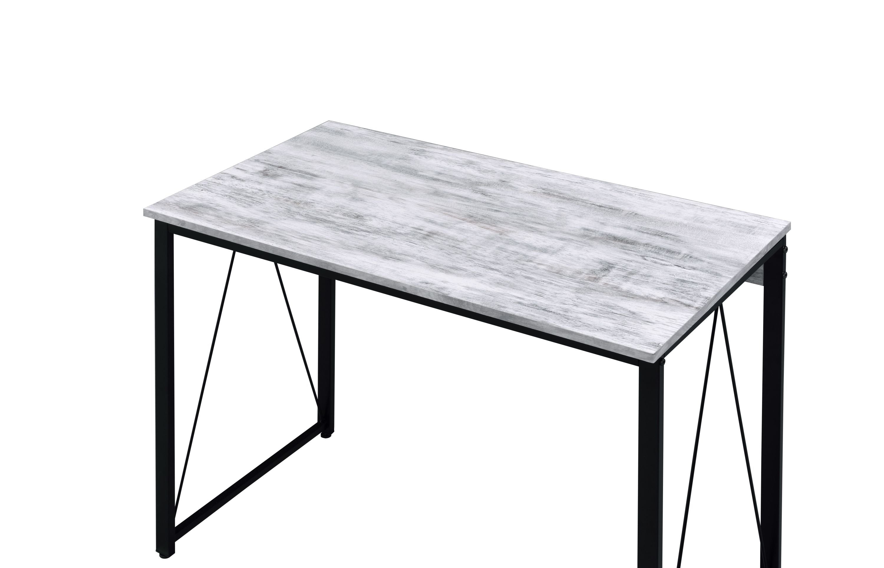 Zaidin Antique White& Black Finish Writing Desk