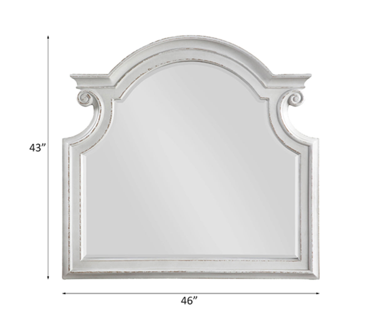 Florian Antique White Finish Mirror