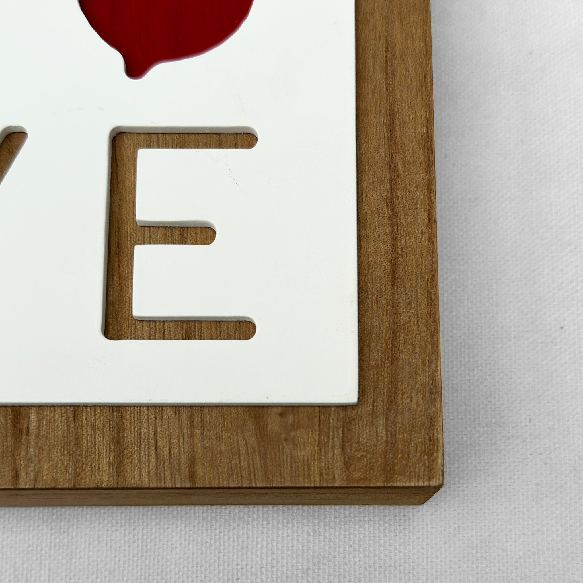 Love Wooden Box Sign with Red Wine，Wooden Block Sign