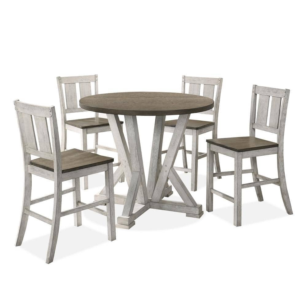 Counter-Height Dining Set with Round Pedestal Table