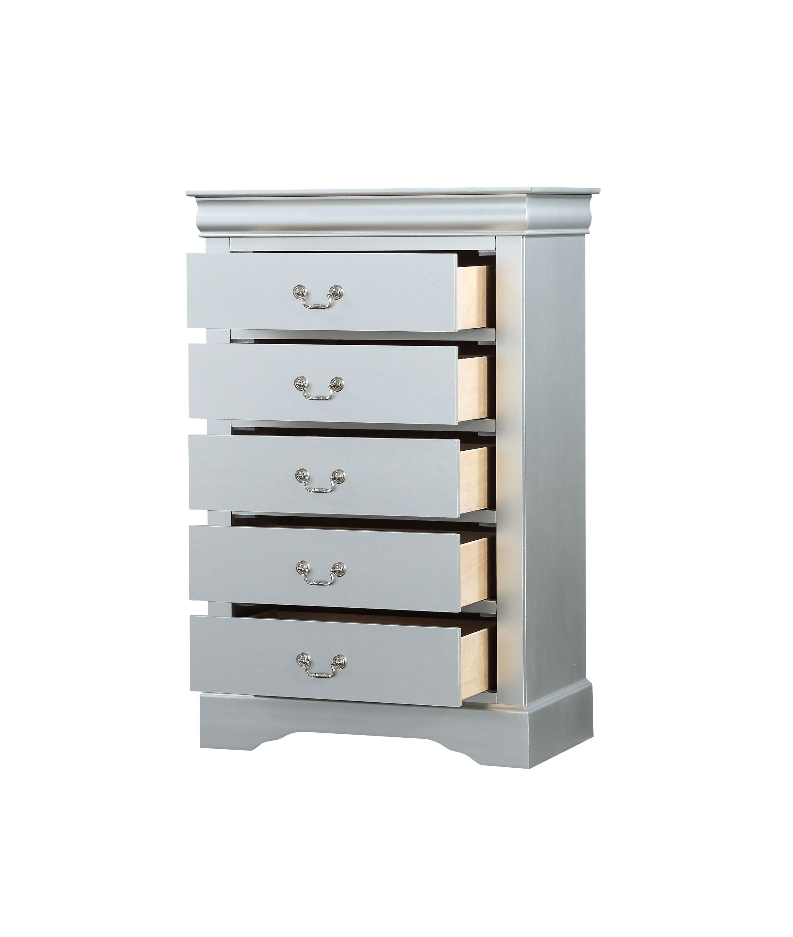 Louis Philippe Platinum Finish Chest