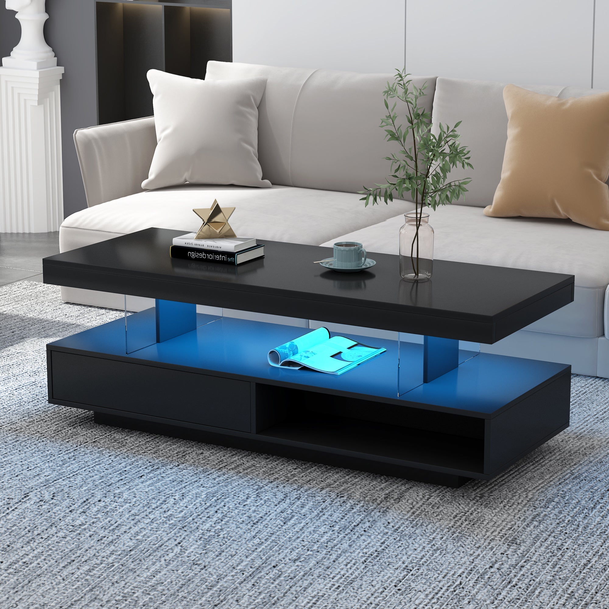 U-Can LED Coffee Table with Storage