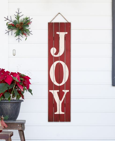 Christmas 42''H Wooden "JOY" Porch Sign Decor