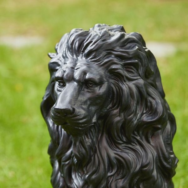 20.75"H MGO Sitting Lion Garden Statue