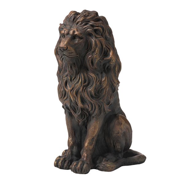 20.75"H MGO Sitting Lion Garden Statue