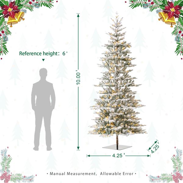 10ft Deluxe Pre-Lit Fir Christmas Tree with 700 Warm White Lights - Three Function