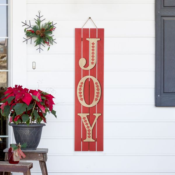 Christmas 42''H Wooden "JOY" Porch Sign Decor