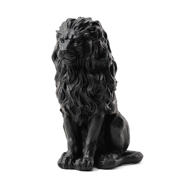 20.75"H MGO Sitting Lion Garden Statue