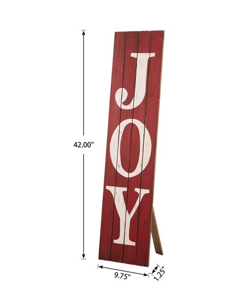 Christmas 42''H Wooden "JOY" Porch Sign Decor