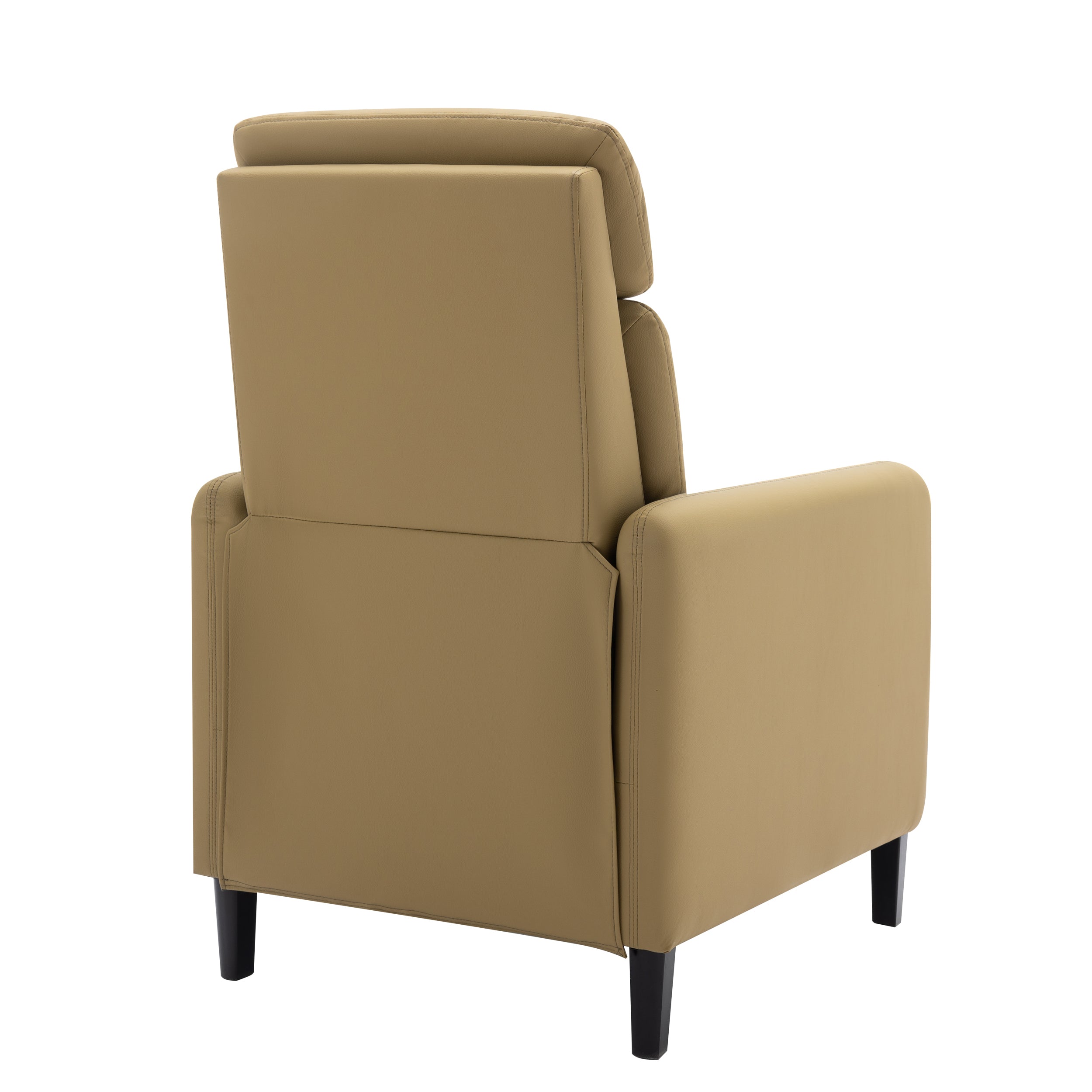 Modern Artistic Color Design Adjustable Recliner Chair , Mustard Green