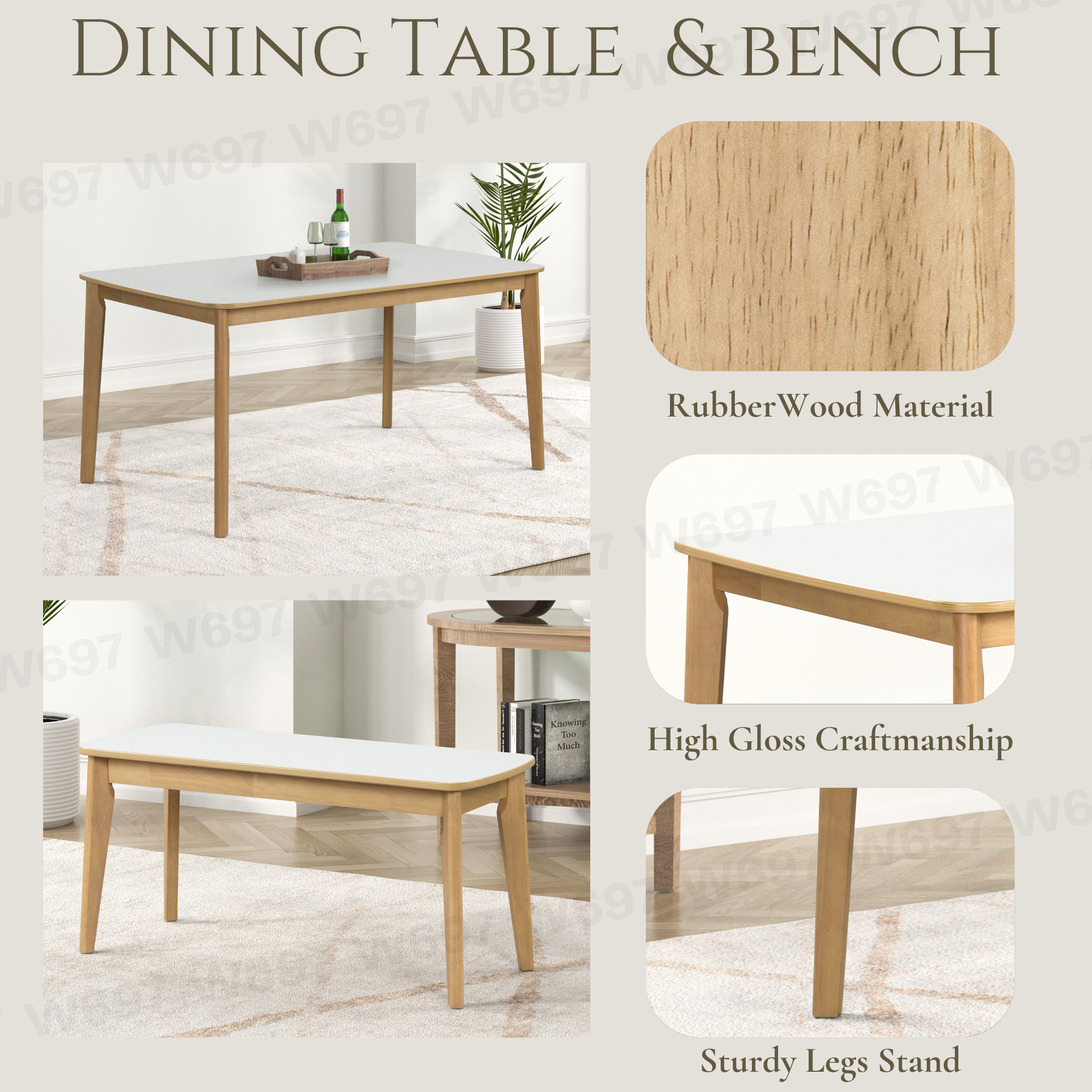 Solid Wood Dining Set