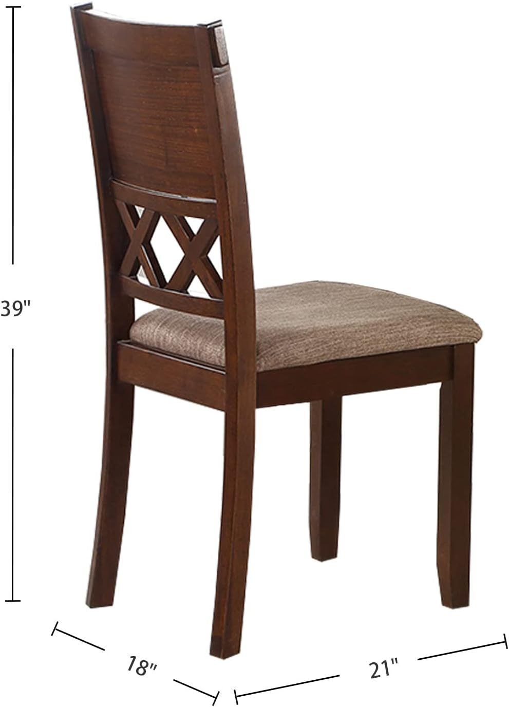 Espresso Color 6-Piece Dining Set with 4 Chairs & Bench