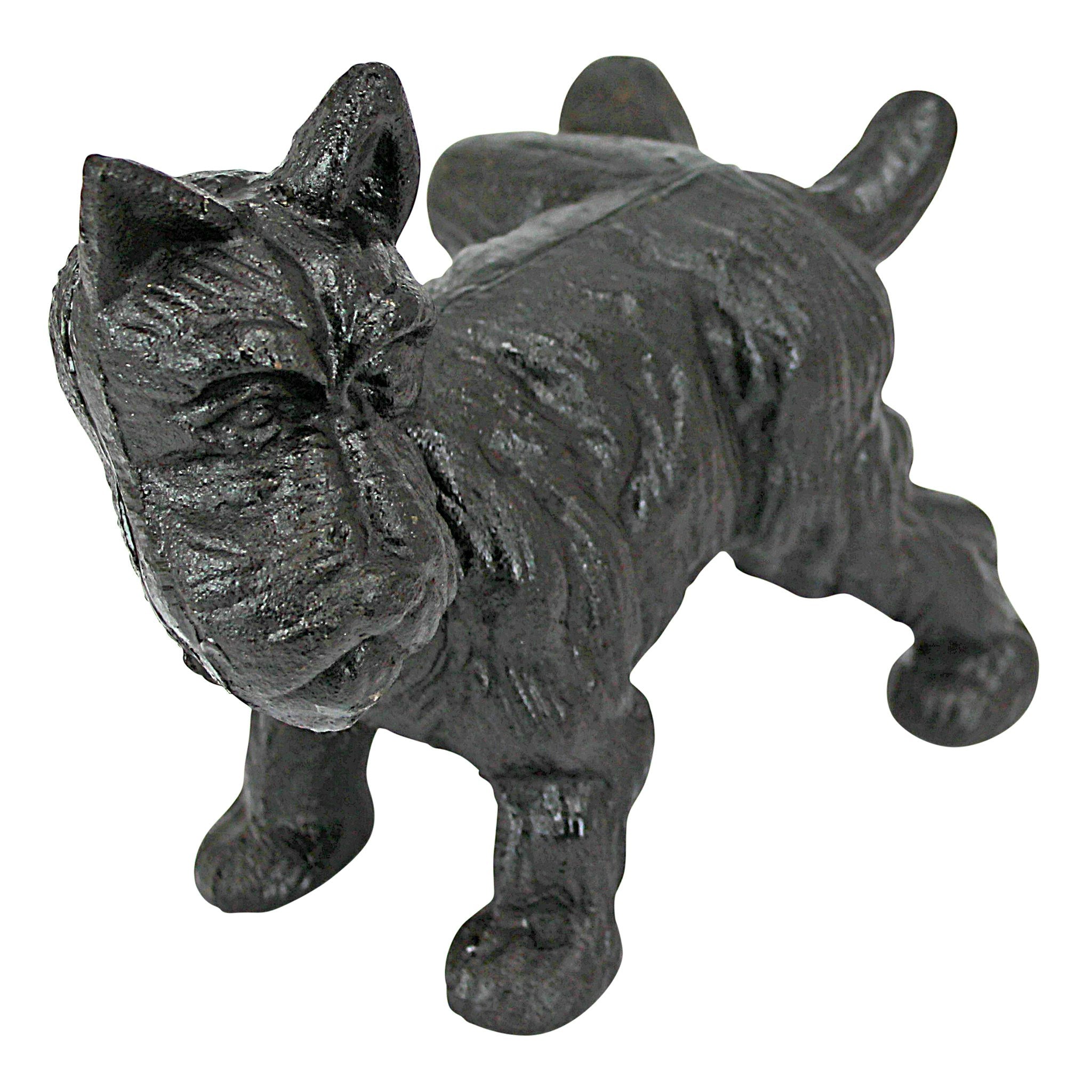 Naughty Peeing Scotty Dog Die-Cast Iron Bookend and Doorstop