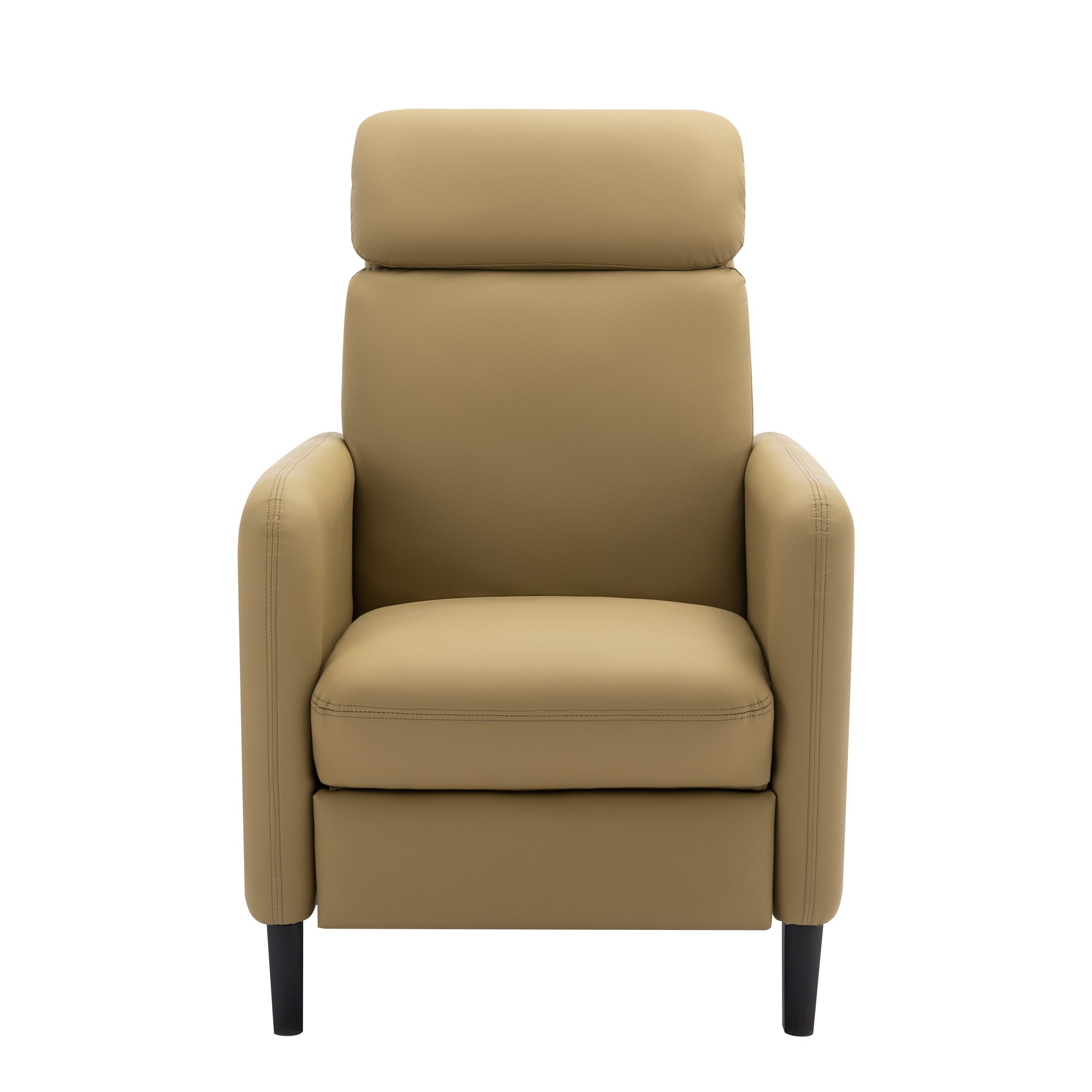 Modern Artistic Color Design Adjustable Recliner Chair , Mustard Green