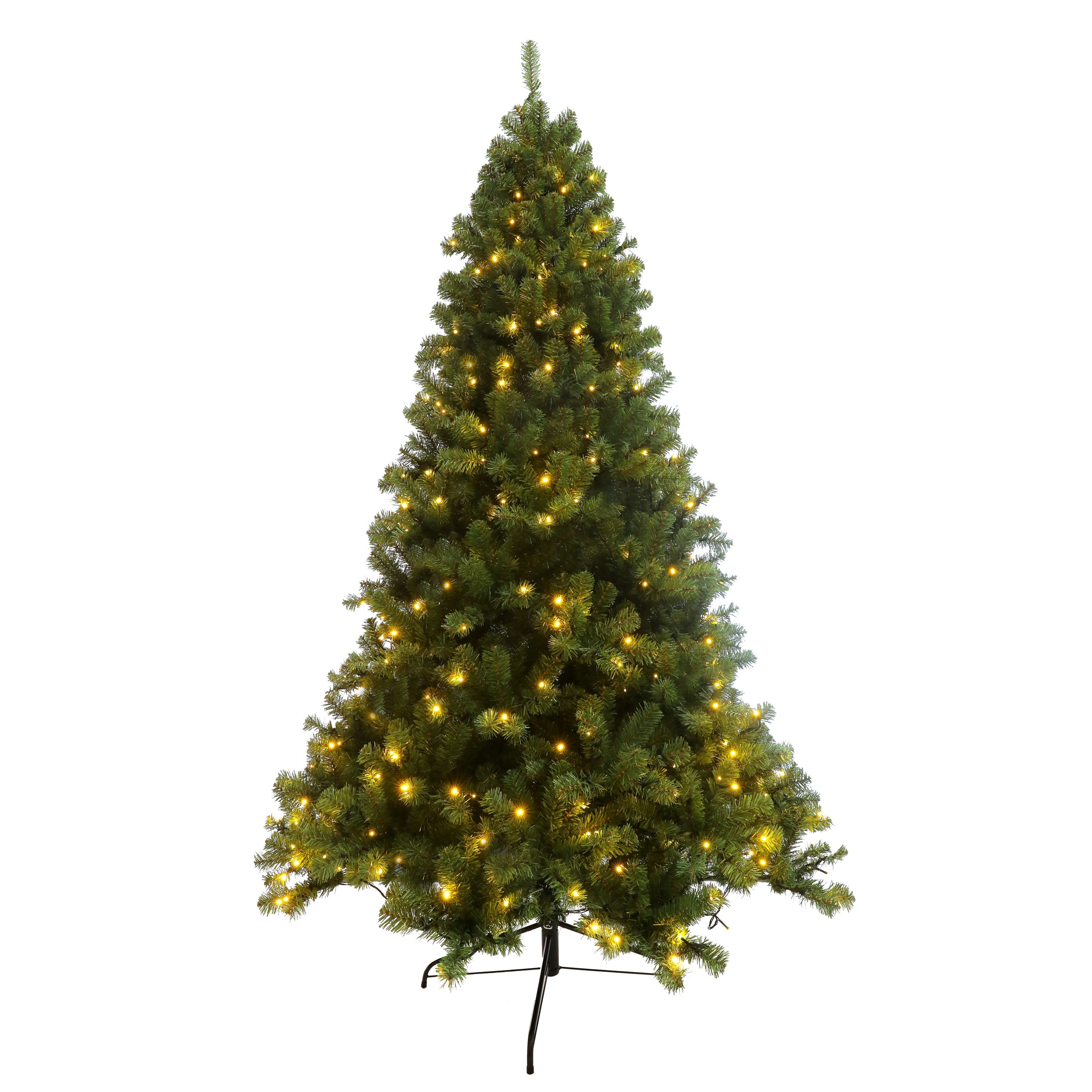 Pre-lit Christmas Tree 7.5ft Artificial Hinged Xmas Tree with 400 Pre-strung Led Lights