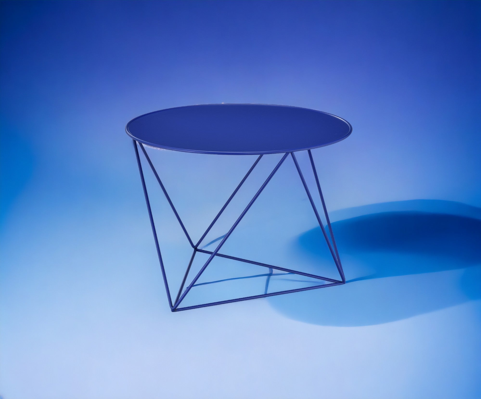 Epidia Blue color Display & Utility Accent Table