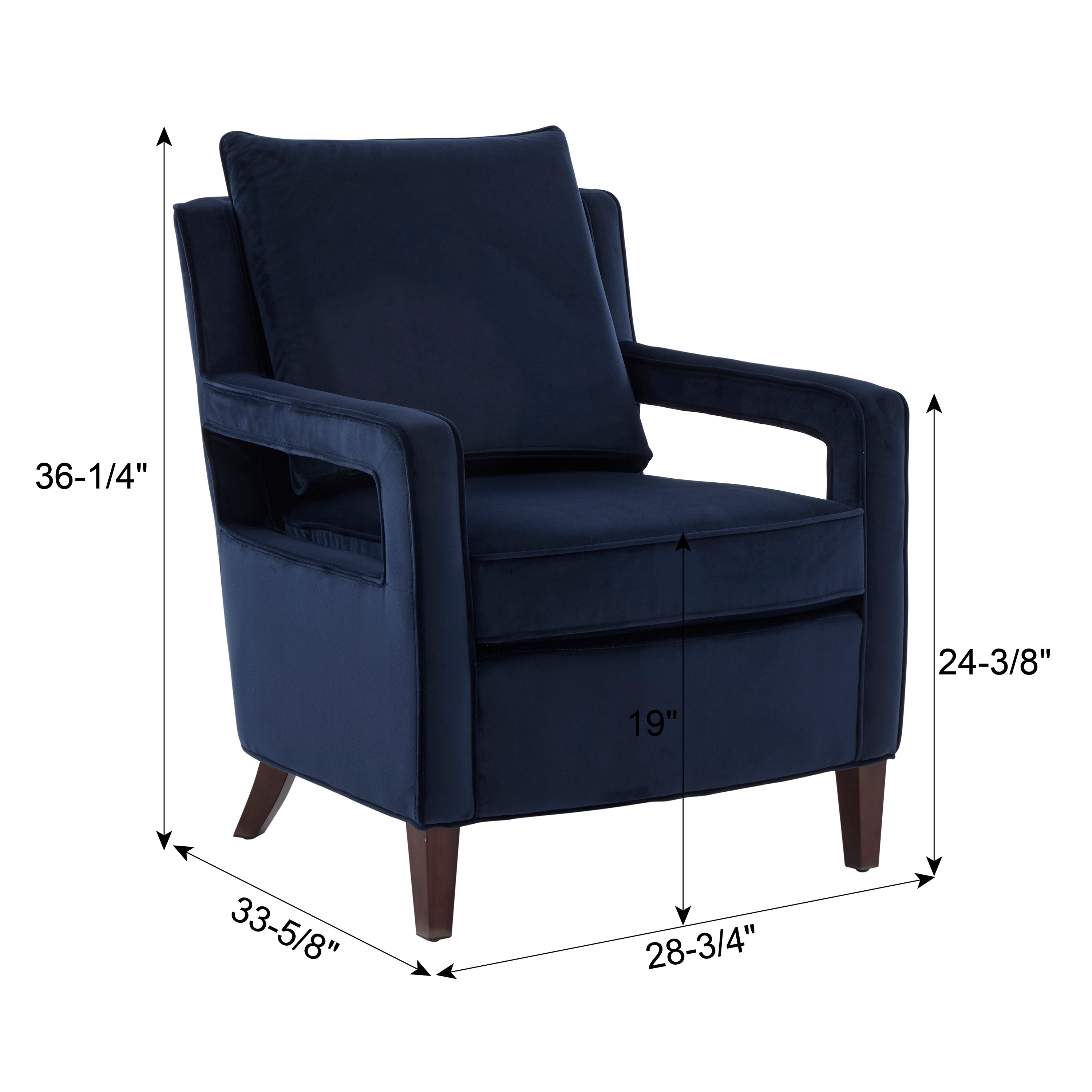 Alina Velvet Accent Arm Chair