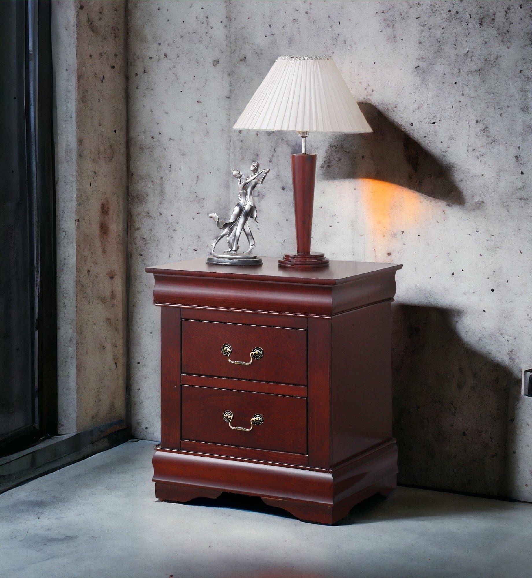 Louis Philippe Cherry Finish Nightstand