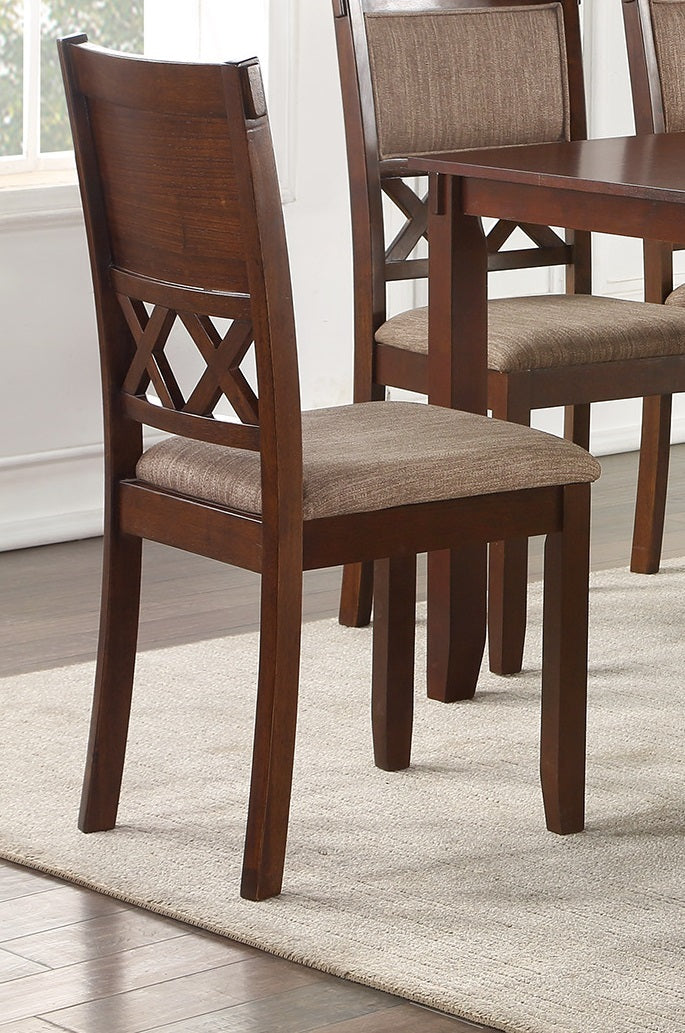 Espresso Color 6-Piece Dining Set with 4 Chairs & Bench