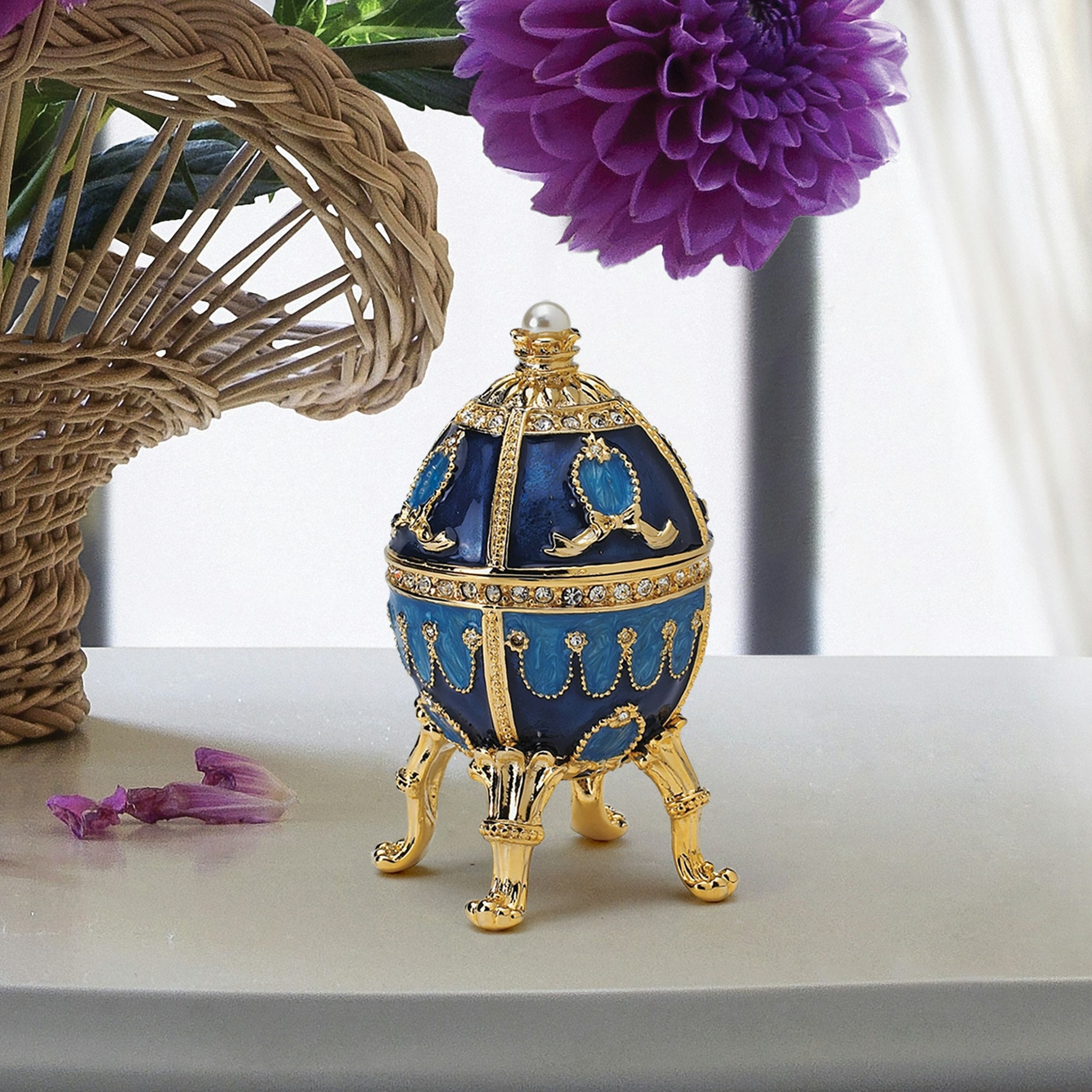 The Pushkin Collection Romanov Style Enameled Egg: Natalia