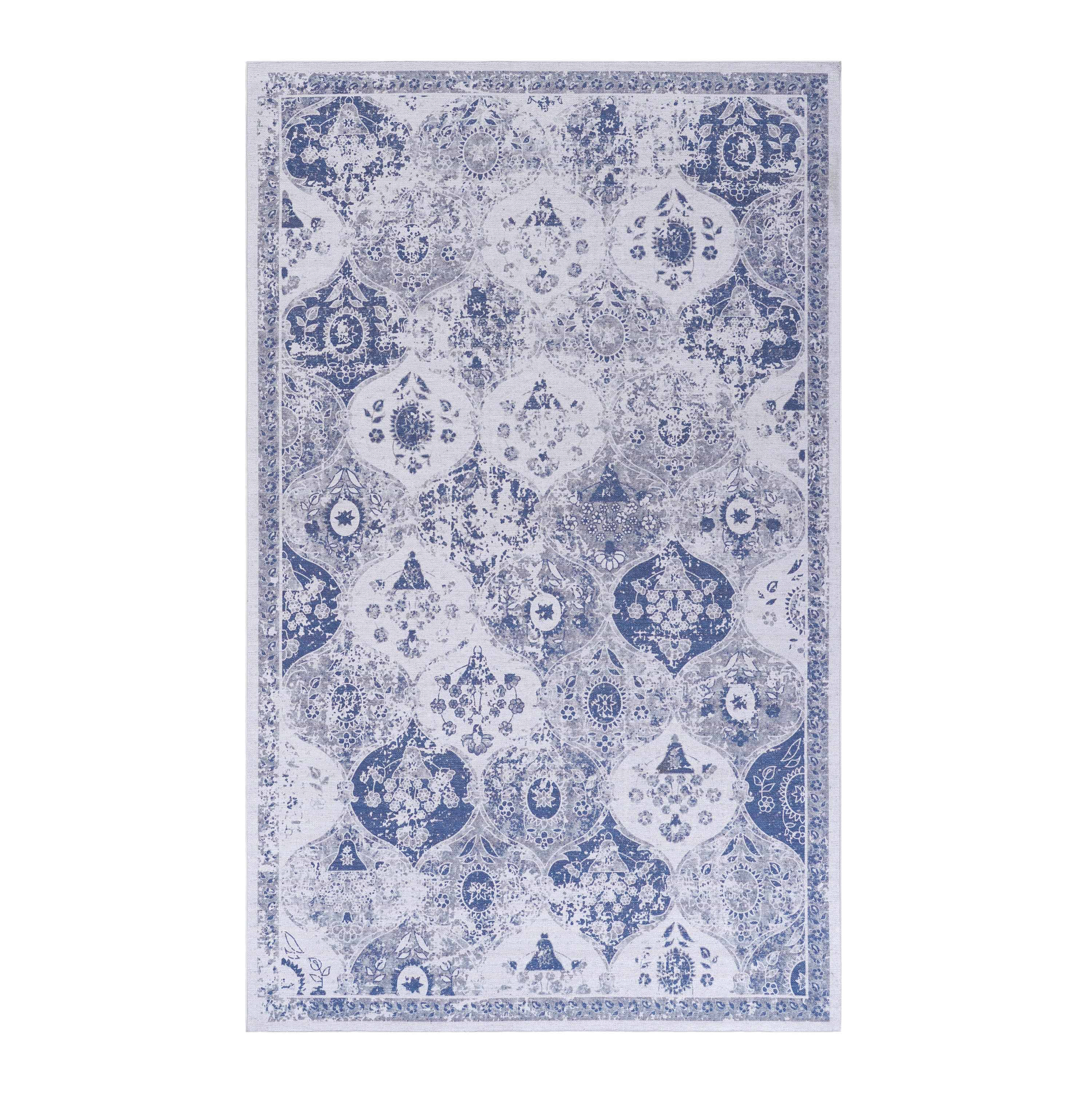 4x6 Area Rugs, Washable Rug, Low-Pile, Non-Slip, Non-Shedding, Foldable, Kid & Pet Friendly