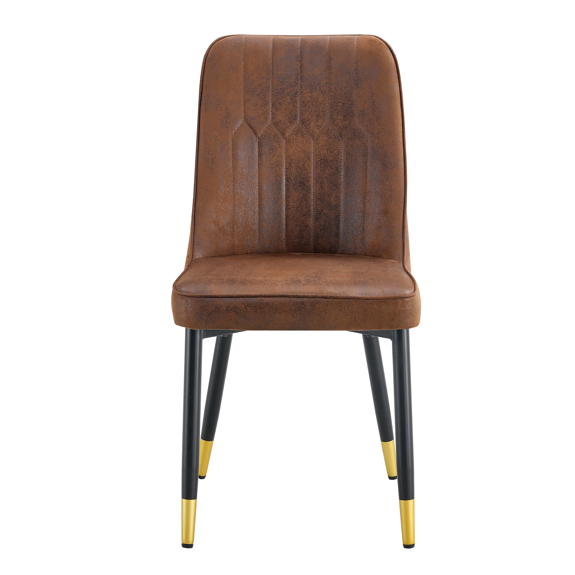 Brown Suede-like Velvet Dining Chair (Set of Four)