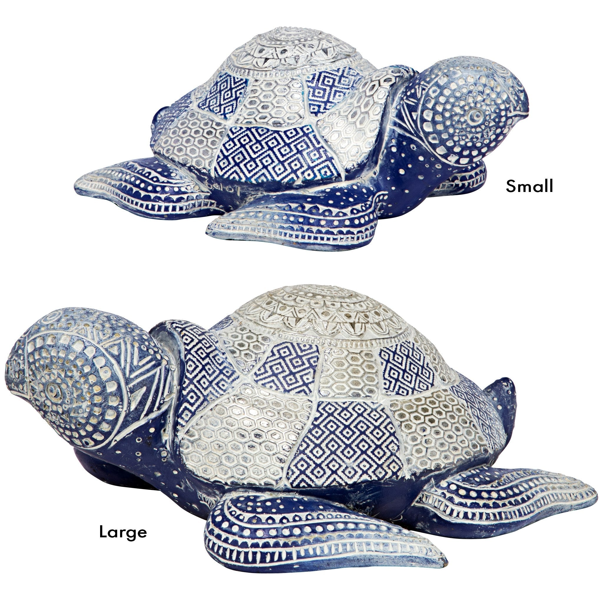 Peace and Harmony Blue Sea Turtle Statue Set