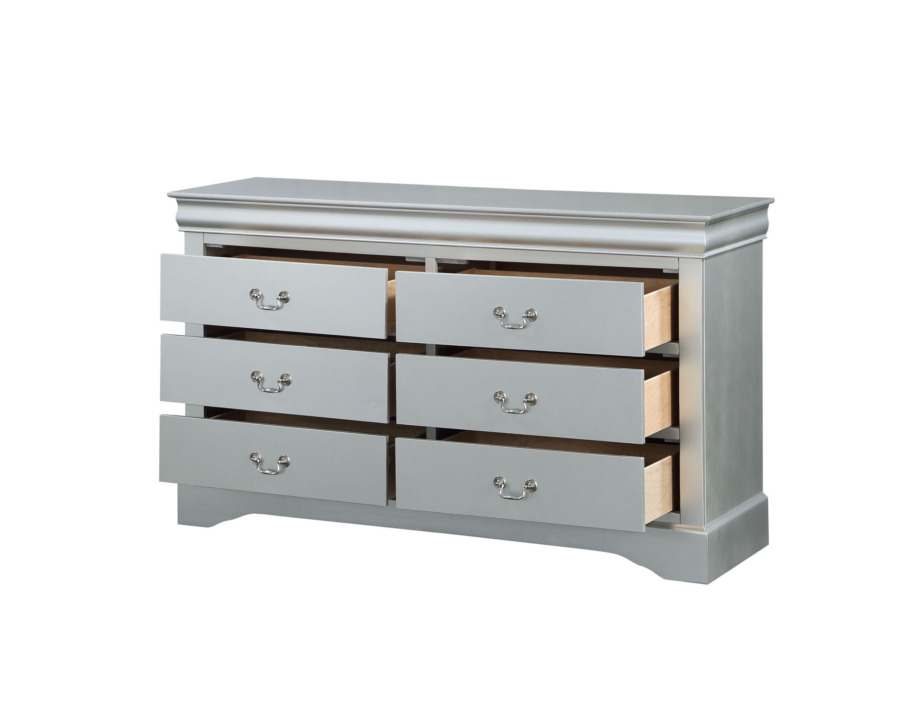 Louis Philippe Platinum Finish Dresser