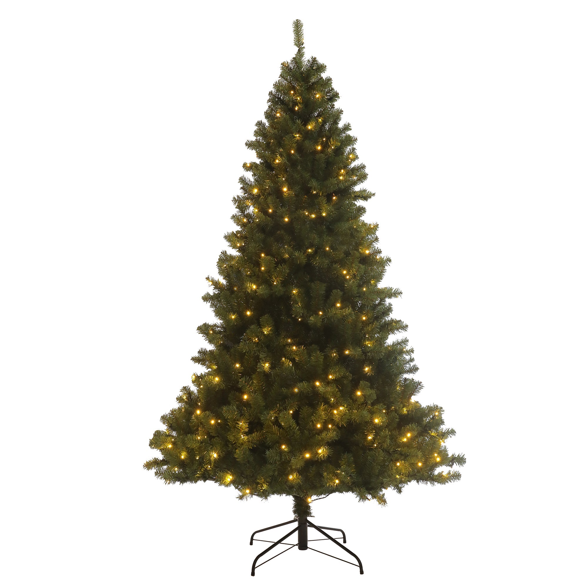 Pre-lit Christmas Tree 7.5ft Artificial Hinged Xmas Tree with 400 Pre-strung Led Lights