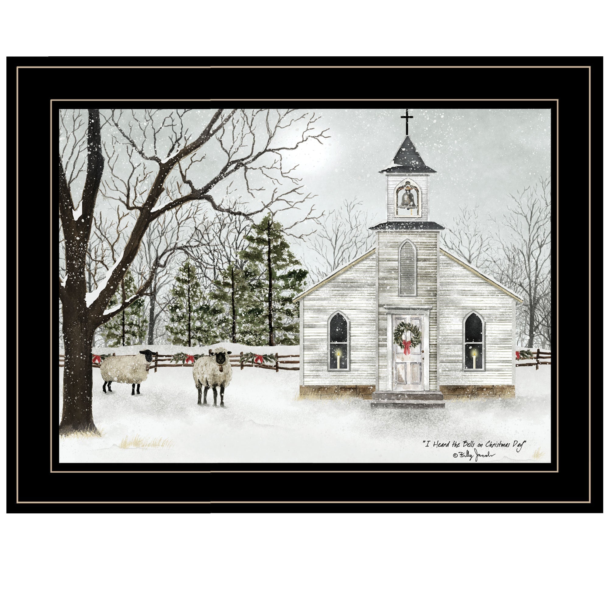 "I Heard the Bells on Christmas" Framed Wall Art,  by Billy Jacobs