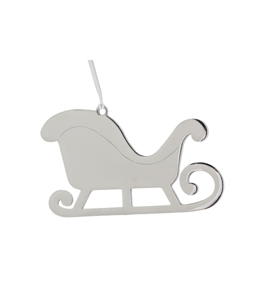 Sleigh Ornament with White Tassel